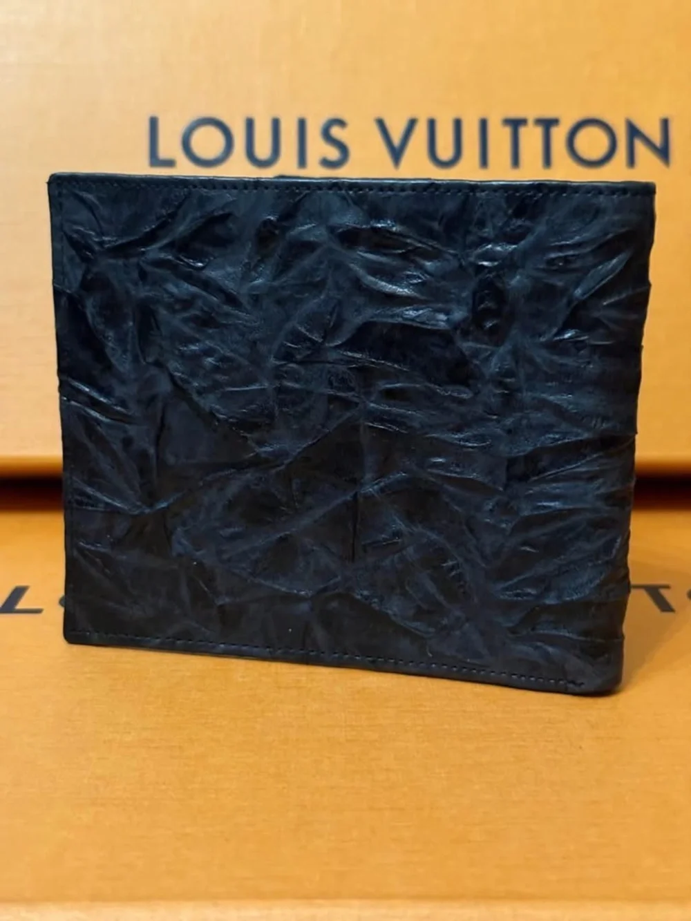 Christian Dior Crinkled Leather Black men’s wallet